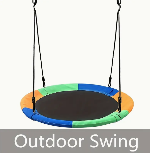 Deluxe Flying Saucer Round Tree Swing Play Set
