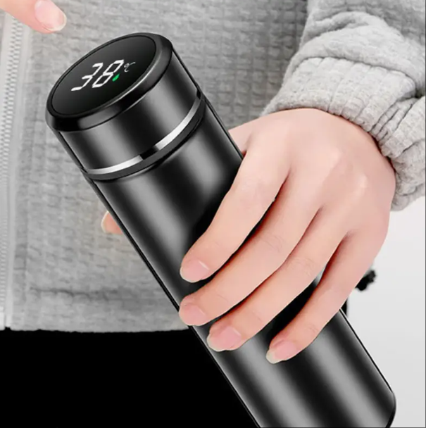 Smart LED temperature display sports water bottle